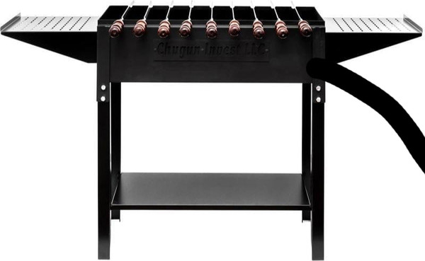 Изображение товара Мангал Chugun Invest Дачный разборный 700х350х190мм 3мм (с боковыми столиками и крышкой)