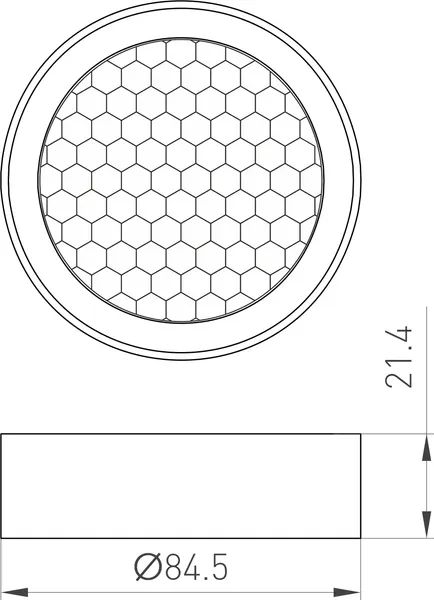 Изображение товара Решетка антибликовая для светильника Arlight LGD-HONEYCOMB-RING-R85 BK / 046764