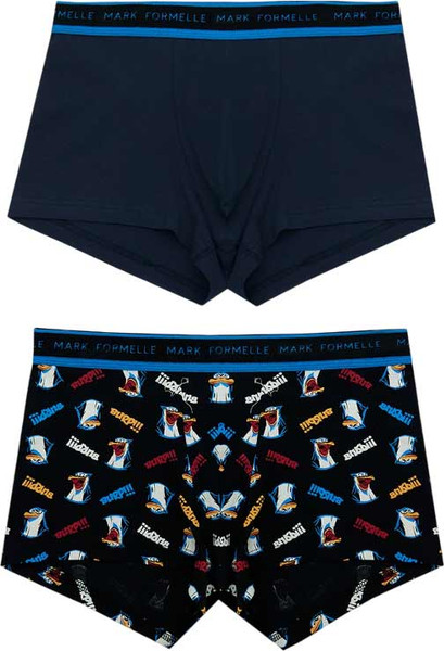 Изображение товара Комплект мужских трусов Mark Formelle 411124-2 (р.98-108, прикольные пингвины/глубокий синий-1)