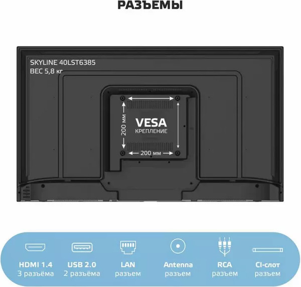Изображение товара Телевизор SkyLine 40" / 40LST6385