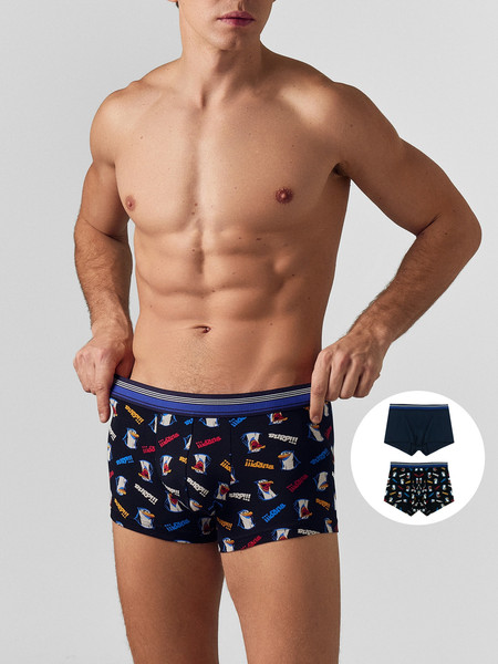 Изображение товара Комплект мужских трусов Mark Formelle 411124-2 (р.98-108, прикольные пингвины/глубокий синий-4)