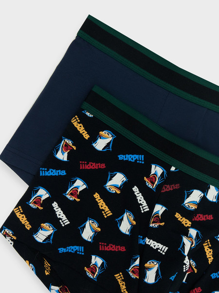 Изображение товара Комплект мужских трусов Mark Formelle 411124-2 (р.98-108, прикольные пингвины/глубокий синий-5)