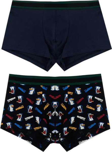 Изображение товара Комплект мужских трусов Mark Formelle 411124-2 (р.98-108, прикольные пингвины/глубокий синий-5)