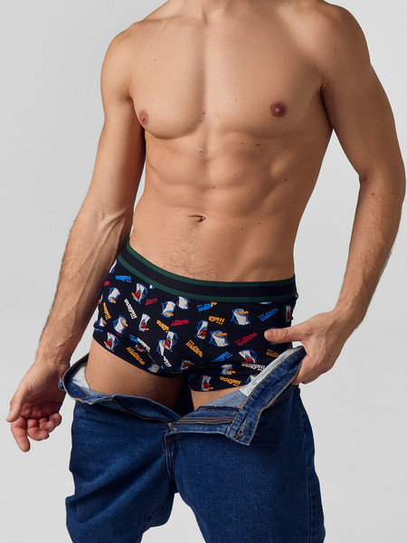 Изображение товара Комплект мужских трусов Mark Formelle 411124-2 (р.102-112, прикольные пингвины/глубокий синий-5)