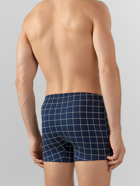 Изображение товара Комплект мужских трусов Mark Formelle 411152-2 (р.110-120, клетка на темно-синем/темно-синий)