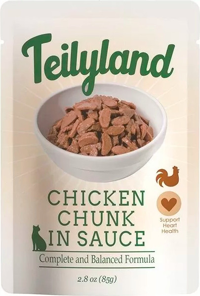 Изображение товара Влажный корм для кошек Teilyland Кусочки с курицей в соусе (85г)