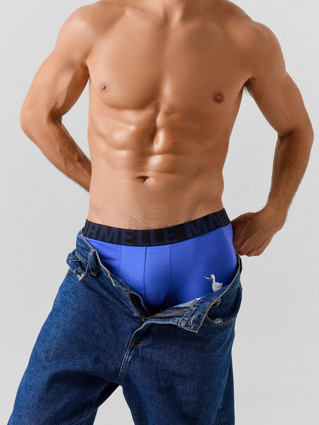 Изображение товара Комплект мужских трусов Mark Formelle 411215-2 (р.94-104, ультрамарин/гуси на черном)