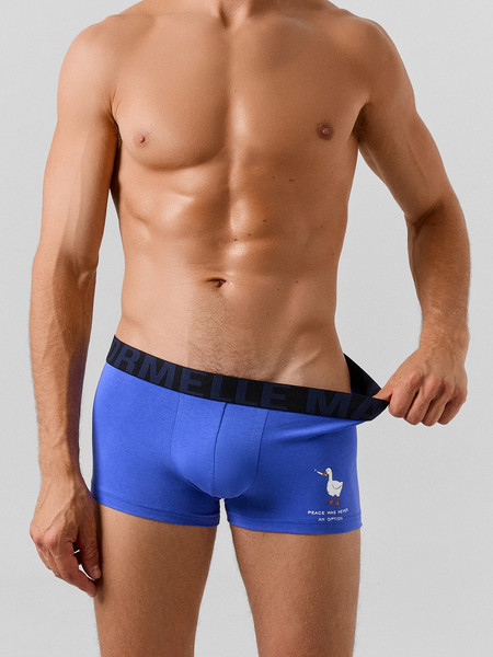 Изображение товара Комплект мужских трусов Mark Formelle 411215-2 (р.102-112, ультрамарин/гуси на черном)