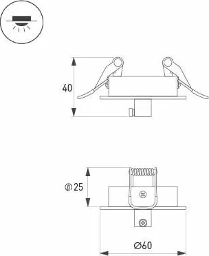 Изображение товара Потолочная база для светильника Arlight SPX-CANOPY-R60-C4 WH / 046009