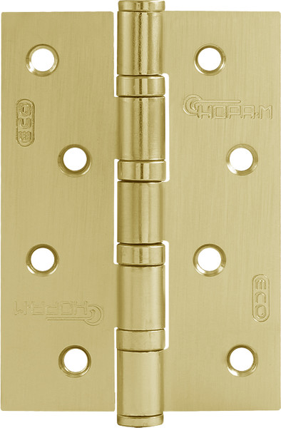 Изображение товара Петля дверная Нора-М 4-4ВВ FНР-STD SB 100x70x2.5 универсальная (матовое золото)