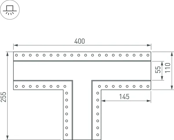 Изображение товара Угол профиля для светодиодной ленты Arlight SL-LINIA55-FANTOM / 030133