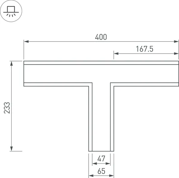 Изображение товара Угол профиля для светодиодной ленты Arlight SL-LINIA65-F / 030128