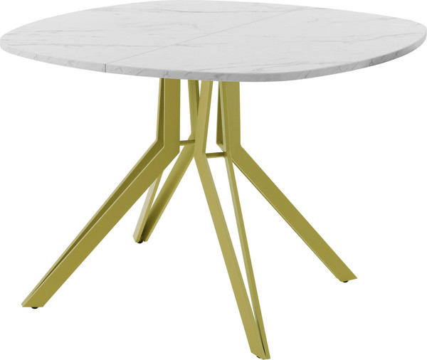 Изображение товара Обеденный стол AMC Elite Е21(900) D7 (золото/мрамор кристалл)