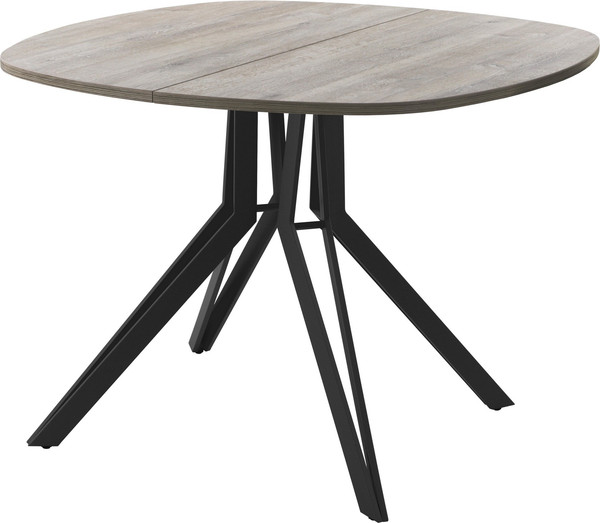 Изображение товара Обеденный стол AMC Elite Е21(800) D7 (черный/дуб уайт-ривер песочно-бежевый)