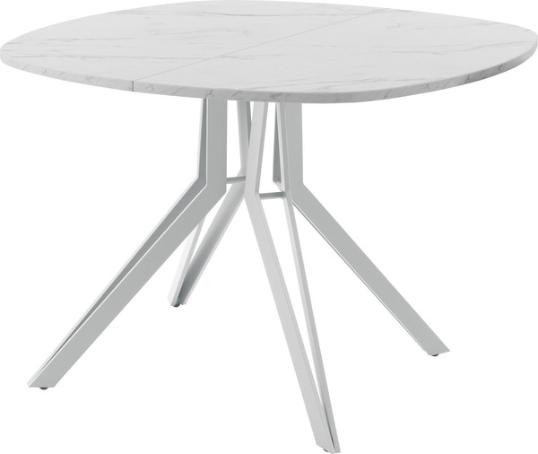 Изображение товара Обеденный стол AMC Elite Е21(800) D7 (серебро/мрамор кристалл)