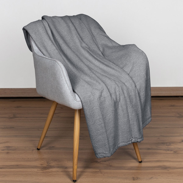 Изображение товара Плед Pole Kvetak (Беларускі лён) 210x200 24С2-ШР/у./л.с.уп. (333 Рубчик темно-серый 1/сорт1)