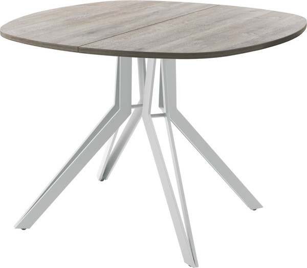 Изображение товара Обеденный стол AMC Elite Е21(800) D7 (серебро/дуб уайт-ривер песочно-бежевый)