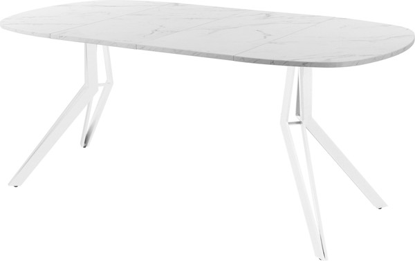 Изображение товара Обеденный стол AMC Elite Е21(800) D7 (белый/мрамор кристалл)