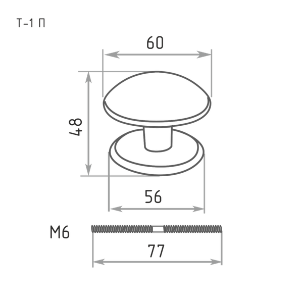 Изображение товара Ручка дверная Нора-М РК1 тип 1 П (антик б/серебро)