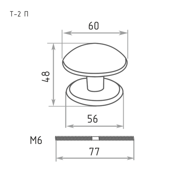 Изображение товара Ручка дверная Нора-М РК1 тип 2 П (горчичный)