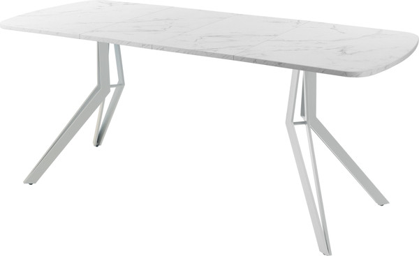 Изображение товара Обеденный стол AMC Elite Е21(1200) D2 (серебро/мрамор кристалл)