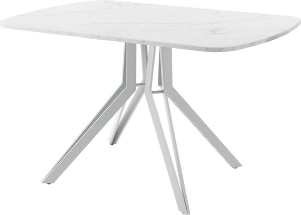 Изображение товара Обеденный стол AMC Elite Е21(1200) D2 (серебро/мрамор кристалл)