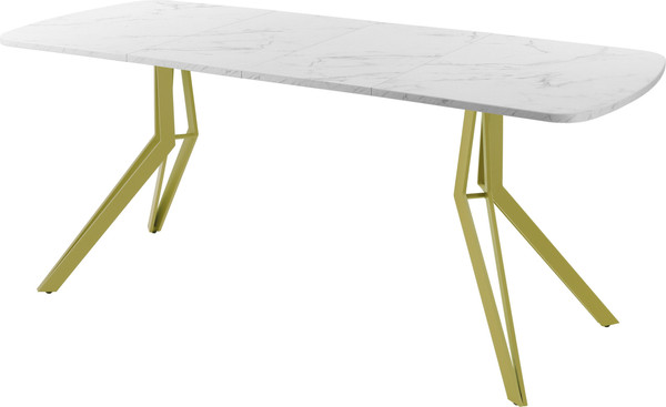 Изображение товара Обеденный стол AMC Elite Е21(1200) D2 (золото/мрамор кристалл)
