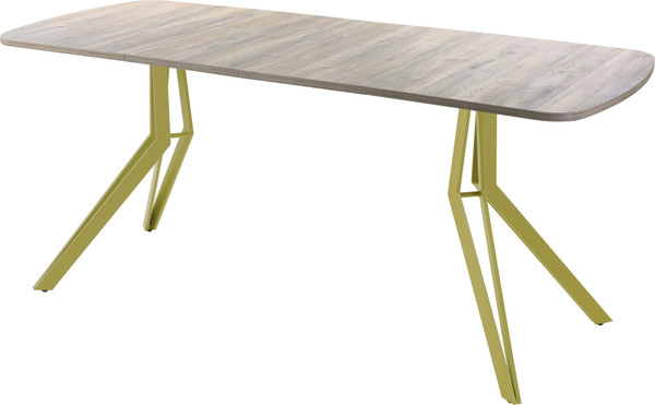 Изображение товара Обеденный стол AMC Elite Е21(1200) D2 (золото/дуб уайт-ривер песочно-бежевый)