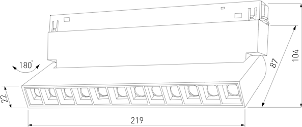 Изображение товара Трековый светильник Elektrostandard Slim Magnetic 85010/01 3000 (черный)