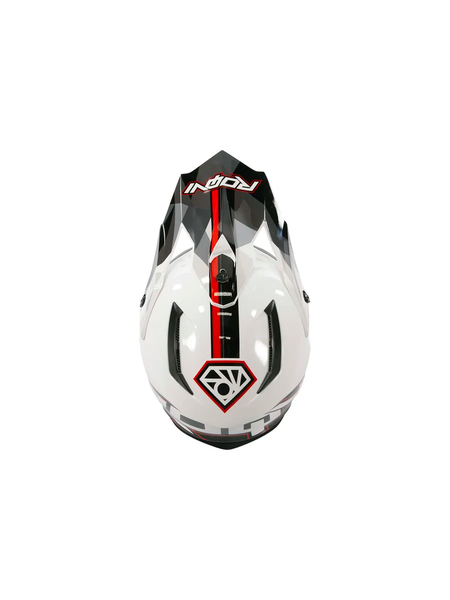 Изображение товара Мотошлем Roqvi Storm (XL, белый/черный глянцевый)