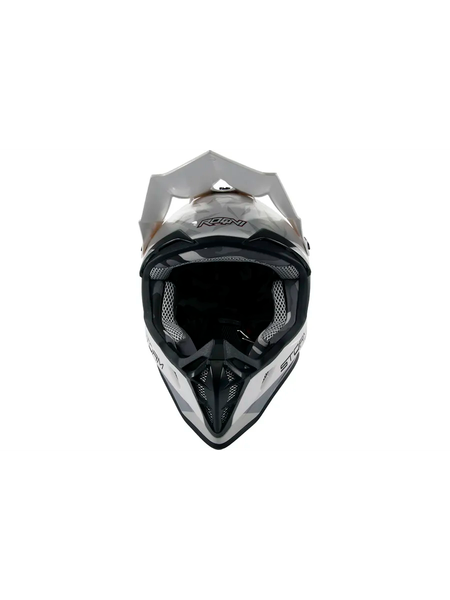 Изображение товара Мотошлем Roqvi Storm (XL, белый/черный глянцевый)