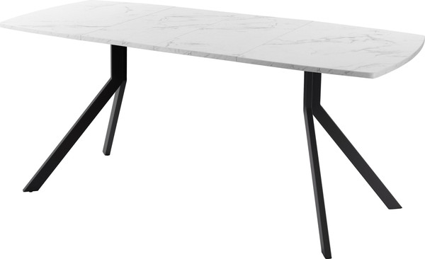 Изображение товара Обеденный стол AMC Elite Е18(1200) D6 (черный/мрамор кристалл)