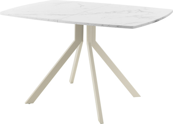 Изображение товара Обеденный стол AMC Elite Е18(1200) D6 (бежевый/мрамор кристалл)