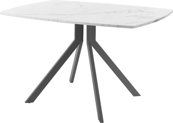 Изображение товара Обеденный стол AMC Elite Е18(1200) D6 (графит/мрамор кристалл)