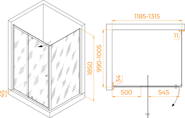 Изображение товара Душевой уголок RGW PA-44B / 41084410-014