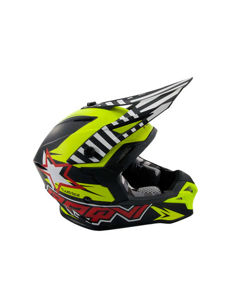 Изображение товара Мотошлем Roqvi Twister (XL, зеленый/черный матовый)