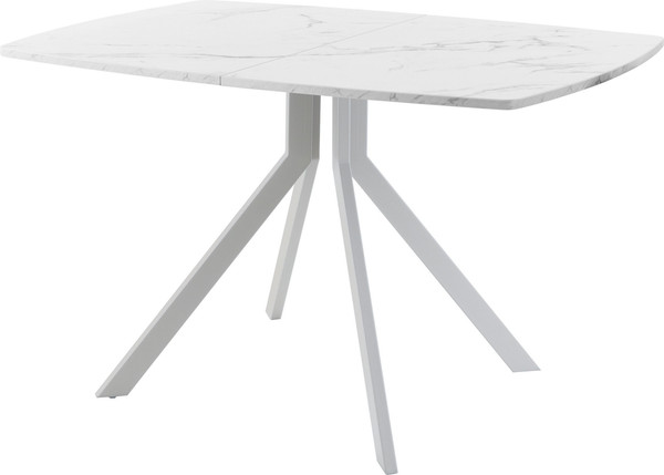 Изображение товара Обеденный стол AMC Elite Е18(1200) D6 (серебро/мрамор кристалл)