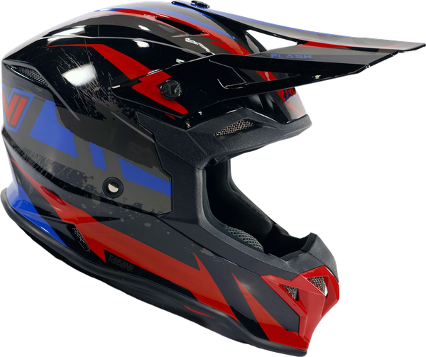 Изображение товара Мотошлем Roqvi Flash (XS, красный/синий матовый)