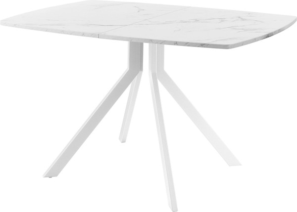 Изображение товара Обеденный стол AMC Elite Е18(1200) D6 (белый/мрамор кристалл)