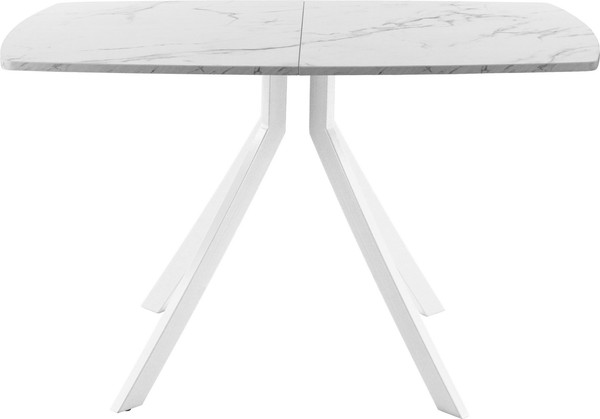 Изображение товара Обеденный стол AMC Elite Е18(1200) D6 (белый/мрамор кристалл)