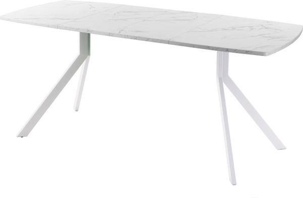 Изображение товара Обеденный стол AMC Elite Е18(1200) D6 (белый/мрамор кристалл)