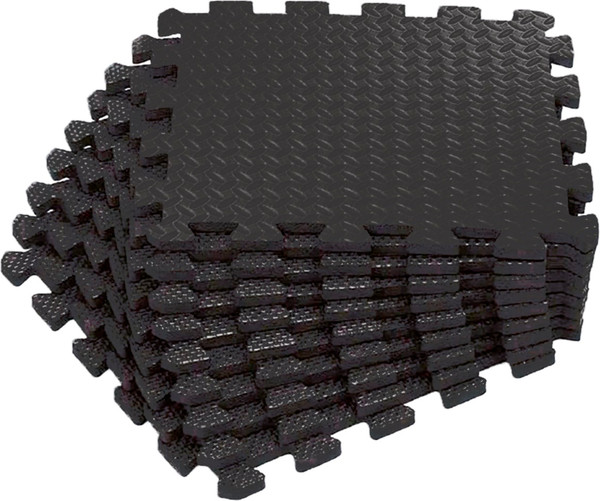 Изображение товара Коврик для йоги и фитнеса UNIX Fit Пазл / EVAMU24BL (24шт, черный)