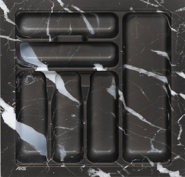 Изображение товара Органайзер для столовых приборов AKS 500 Marble 435x430 (черно-серый мрамор)