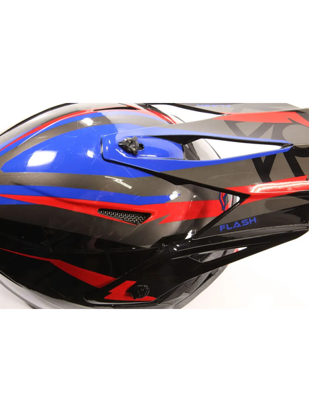 Изображение товара Мотошлем Roqvi Flash (XL, красный/синий матовый)