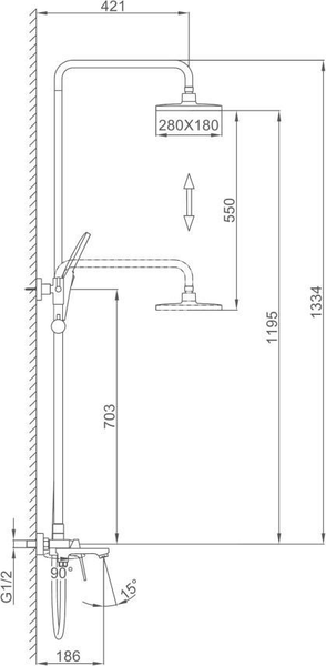 Изображение товара Душевая система со смесителем Frap F2486-9