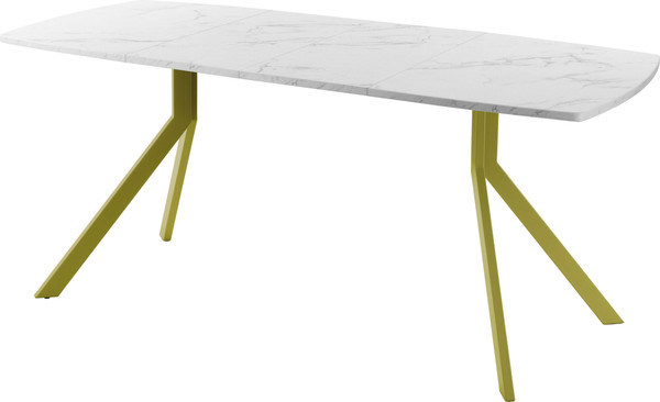 Изображение товара Обеденный стол AMC Elite Е18(1200) D6 (золото/мрамор кристалл)