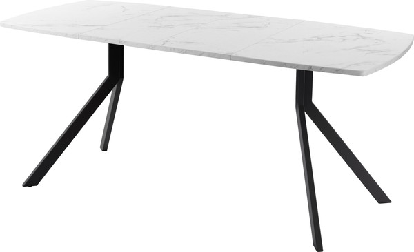 Изображение товара Обеденный стол AMC Elite Е18(1100) D6 (черный/мрамор кристалл)