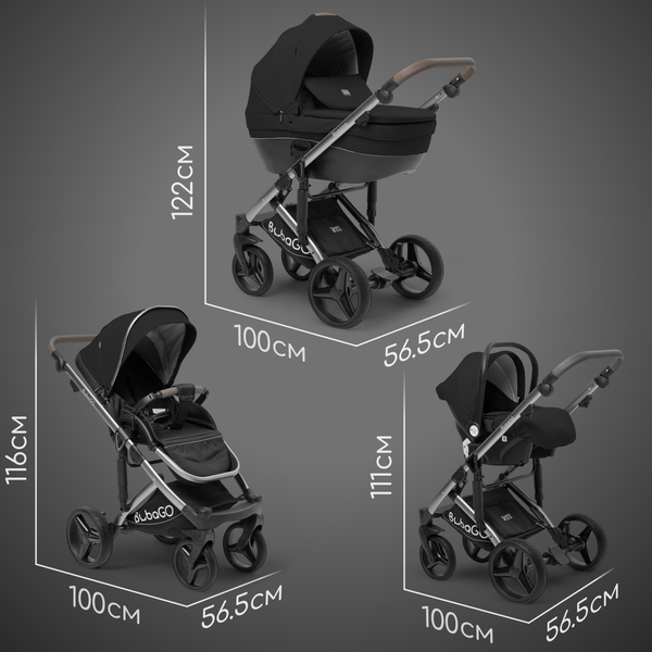 Изображение товара Детская универсальная коляска Bubago Rosano 3в1 / BG 164-4 (черный)