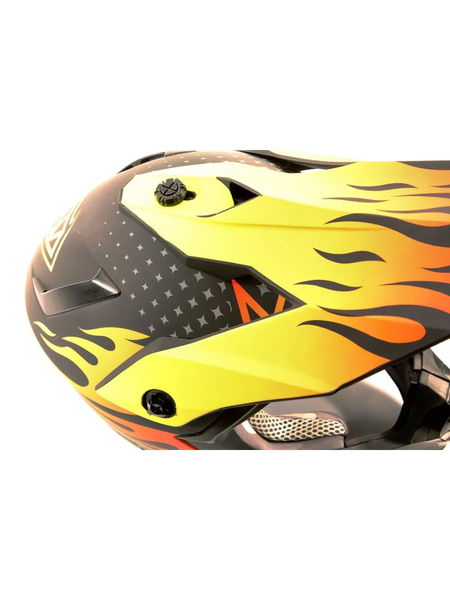 Изображение товара Мотошлем Roqvi Flame (XS, оранжевый/черный матовый)