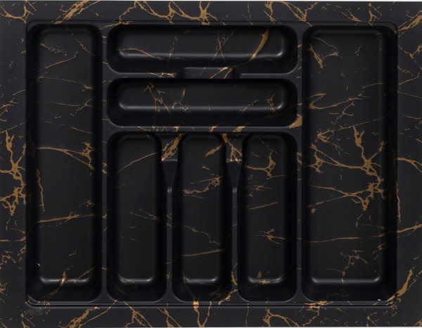 Изображение товара Органайзер для столовых приборов AKS 600 Marble 540x430 (черно-золотой мрамор)